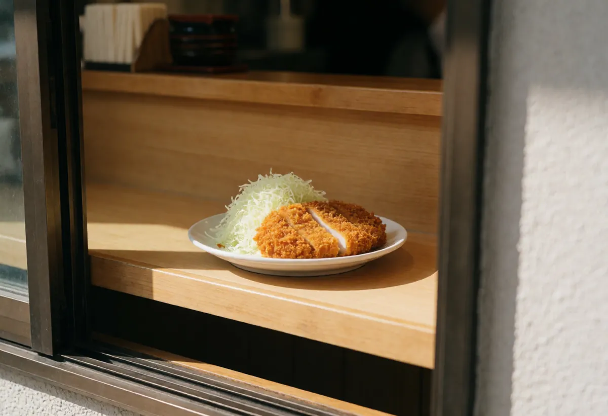 外で食べる唐揚げは、旅の途中で評価が変わるのイメージ