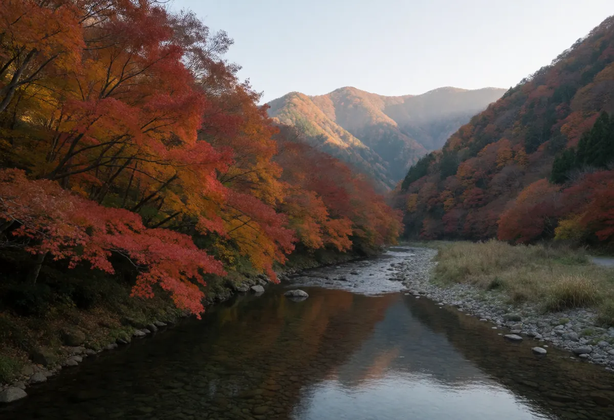 紅葉狩りは、見頃を当てるより行き先の高さを選ぶの締めのイメージ